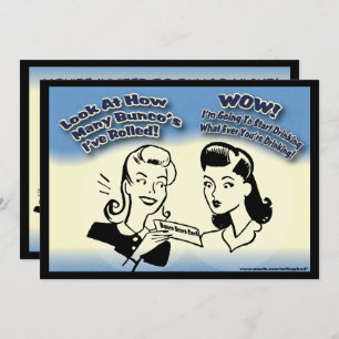 Schauen Sie sich an, wie viele Buncos ich gerollt  Einladung