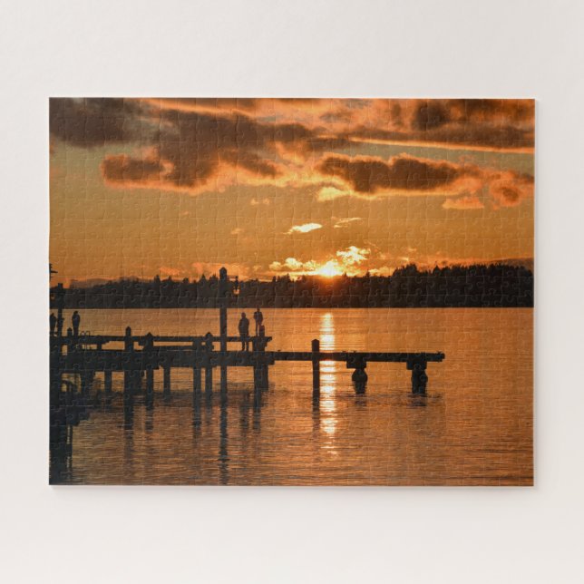 Schauen Sie sich das Puzzle des Sonnenuntergangs a (Horizontal)