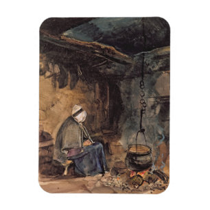 Schauen Sie sich den Topf kochen - eine Hütte im I Magnet