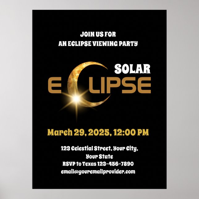 Schauen Sie sich die teilweise Solar-Eclipse 3.29. Poster (Vorne)