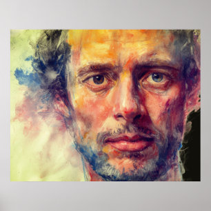 Schauen Sie sich diese Augen auf diesem Mann an di Poster