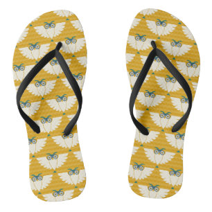 Schauen Sie sich diesen Vogel an - gelb Flip Flops