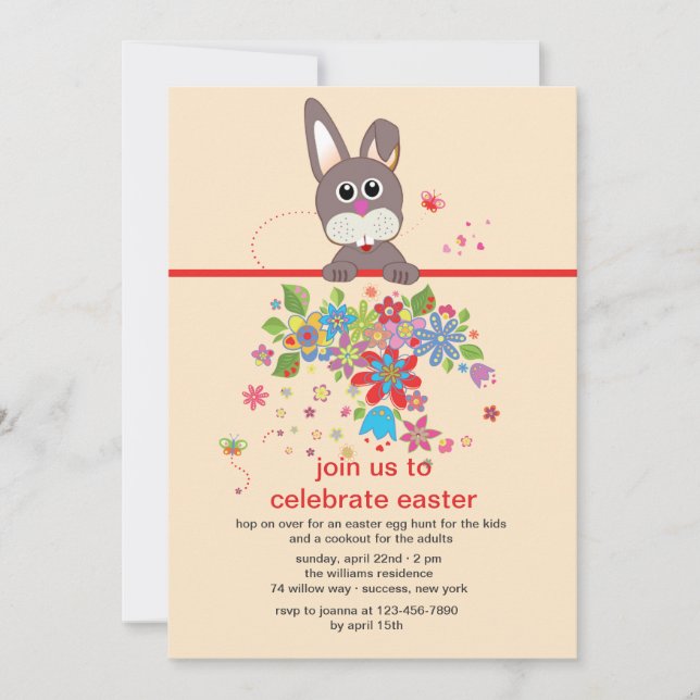 Schauen Sie sich Ihre OsterParty Einladung an (Vorderseite)