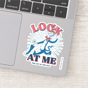 Schauen Sie sich meine Katze im Hut an Aufkleber