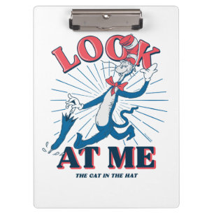 Schauen Sie sich meine Katze im Hut an Klemmbrett