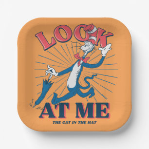 Schauen Sie sich meine Katze im Hut an Pappteller