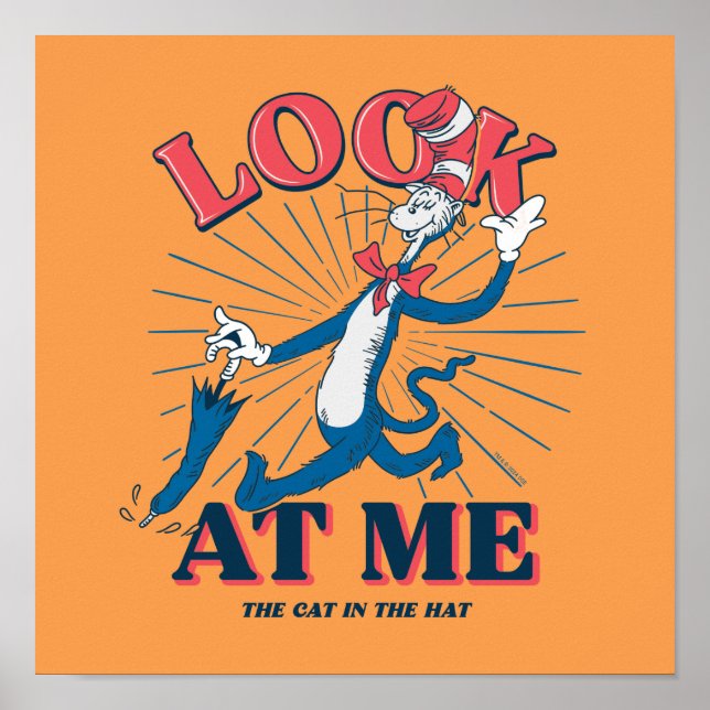 Schauen Sie sich meine Katze im Hut an Poster (Vorne)