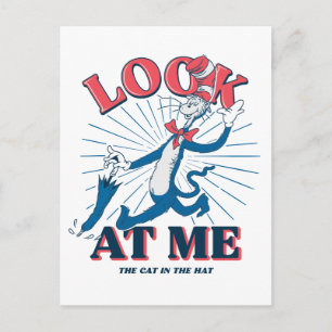 Schauen Sie sich meine Katze im Hut an Postkarte