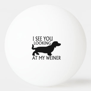 Schauen Sie sich meinen Weiner an Tischtennisball