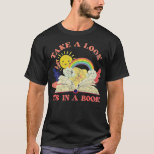 Schauen Sie sich seine in einem Buch Regenbogenwol T-Shirt