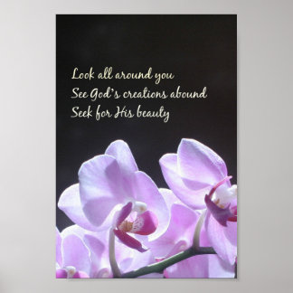 Schauen Sie sich um Ihr Haiku Orchid-Foto Poster