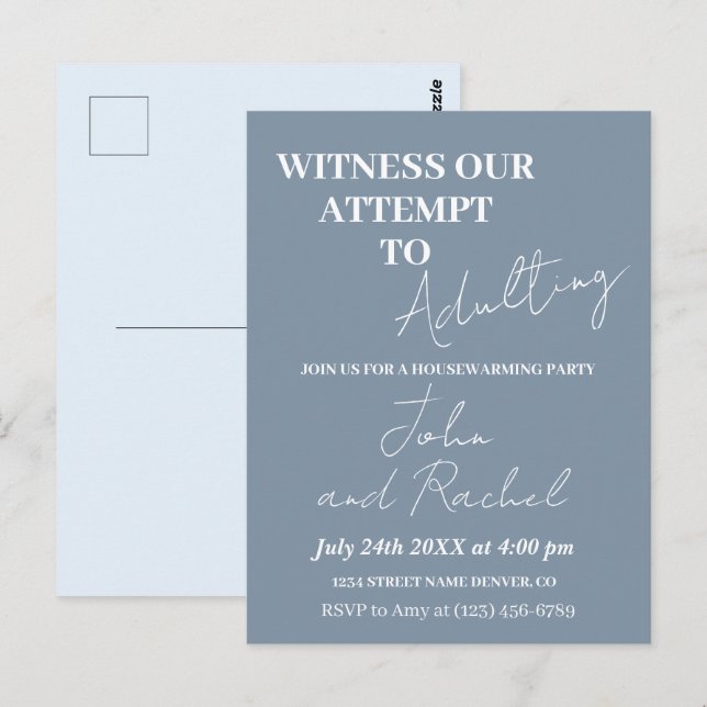 Schauen Sie sich unseren Versuch an, das Party der Postkarte (Vorne/Hinten)