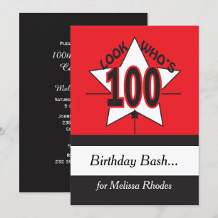 Schauen Sie, wer 100 Geburtstag hat 100. Einladu Einladung