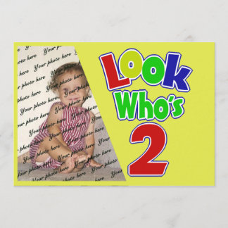 Schauen Sie, wer 2 / Geburtstag ist Einladung