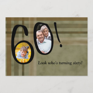 Schauen Sie, wer 60 dreht - Geburtstags-Party Einladung