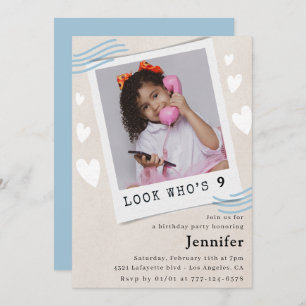 Schauen Sie, wer die Einladungen zum 9. Geburtstag