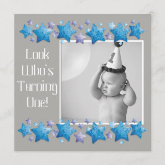 Schauen Sie, wer die Wende 1 macht, erste Geburtst Einladung