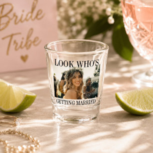 Schauen Sie, wer heiratet Foto Süße Junggesellinne Schnapsglas