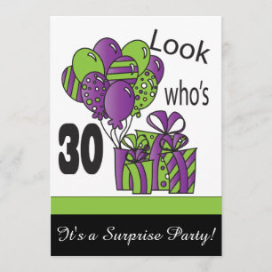 Schauen Sie, wer ist 30 30. Geburtstag Einladung