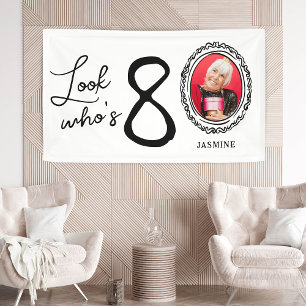 Schauen Sie, wer ist achtzig Foto 80. Geburtstag Banner