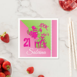 Schauen Sie, wer zum 10. Geburtstag ist Serviette