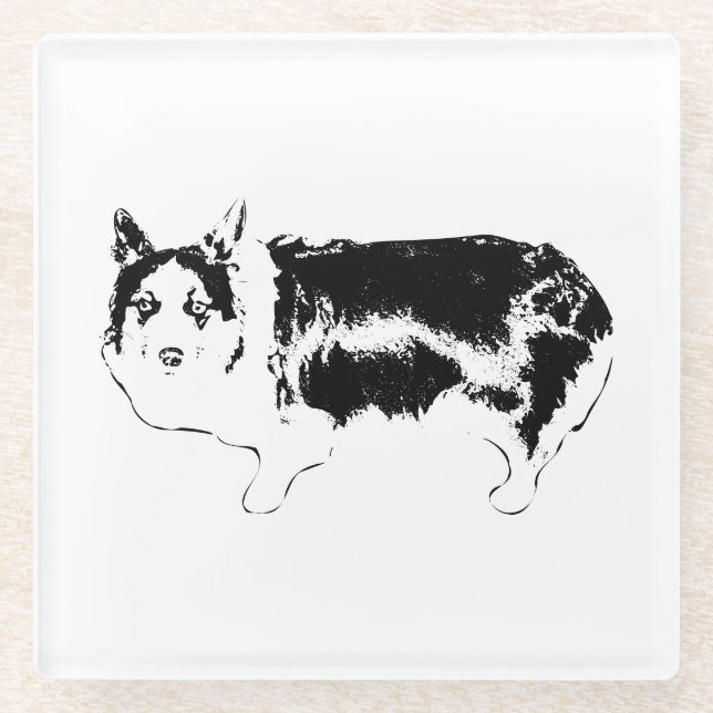 Schauen Sie, wer zusieht Glasuntersetzer (Vorderseite)