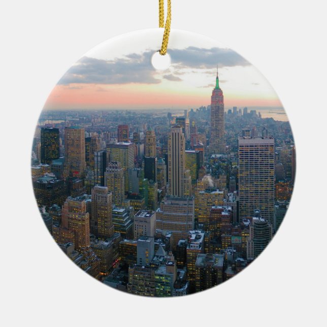Schauen Süd von der Spitze des Felsens New York Keramikornament (Vorne)