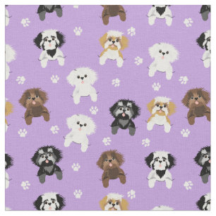 Schauer Taschenhunde lila Stoff