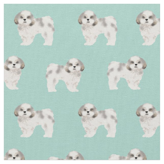 Schauer Tzu-Hunde-Minze Stoff (Nahaufnahme)