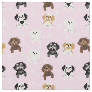 Schauer tzu niedlichen Taschenhunde pink Stoff
