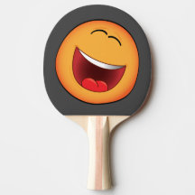 Schaufel von ping pong mit emoji.
