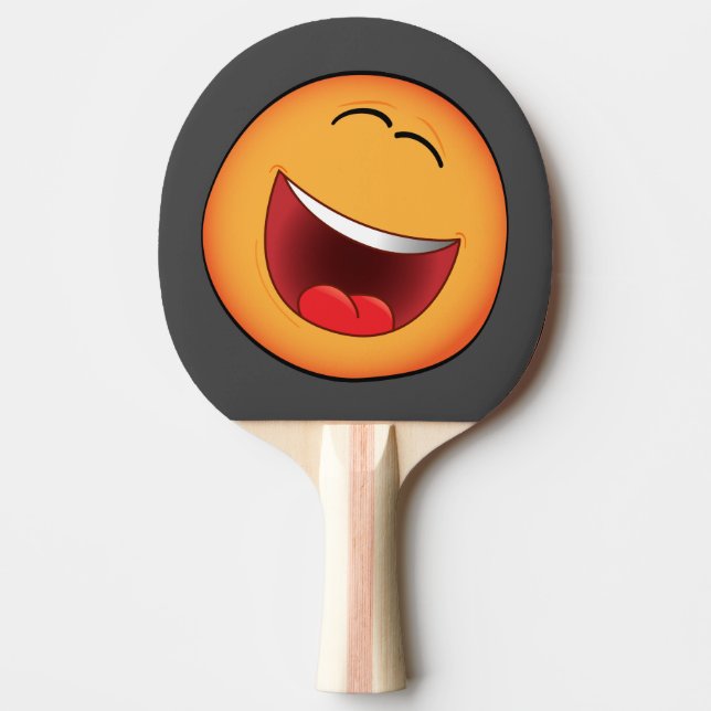 Schaufel von ping pong mit emoji. tischtennis schläger (Vorderseite)