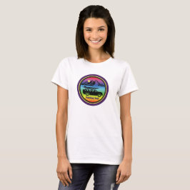 Schaufeln Hundelila Regenbogen-Logos T T-Shirt
