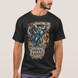 Schaufelritter Schatztruhe Blauer Ritter Schaufel  T-Shirt