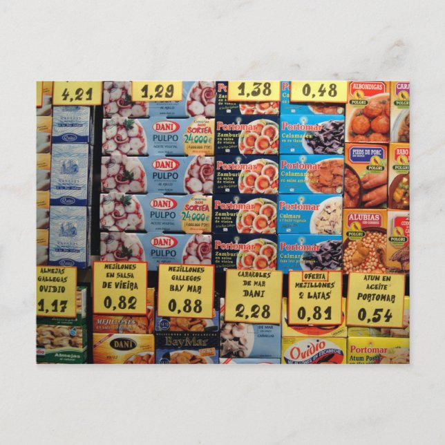 Schaufenster, Barcelona, Spanien Postkarte (Vorderseite)