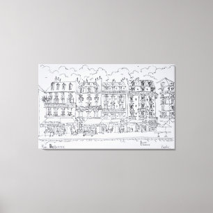 Schaufenster entlang der Rue Daguerre   Paris, Fra Leinwanddruck