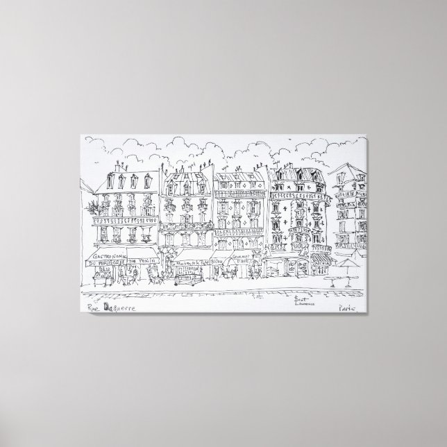 Schaufenster entlang der Rue Daguerre | Paris, Fra Leinwanddruck (Vorderseite)