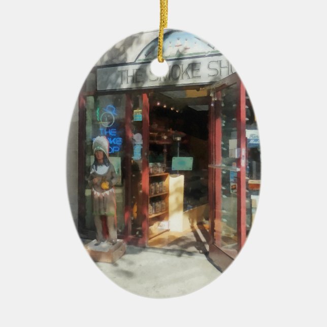 Schaufenster - Rauchladen Keramikornament (Vorne)