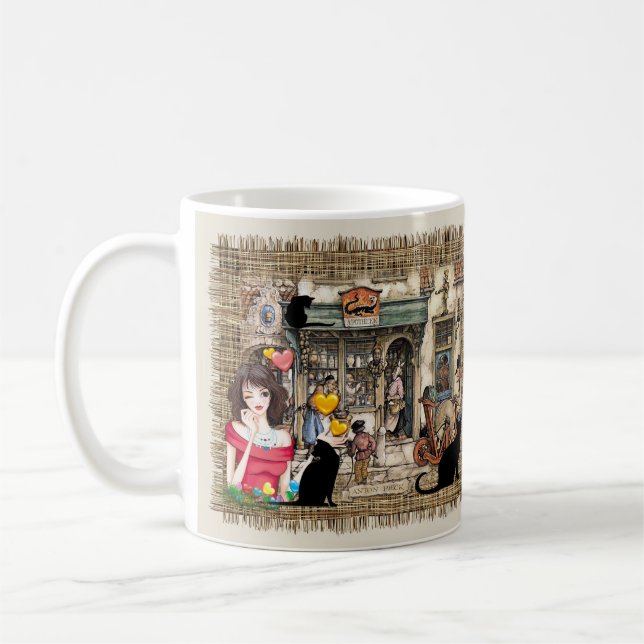 Schaufenster-Shopping-Kerze Kaffeetasse (Links)
