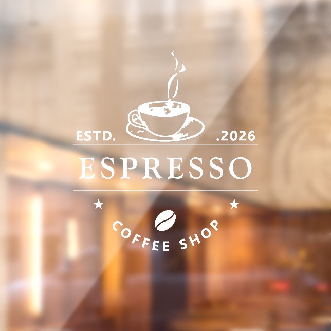 Schaufenster statischer Kleber oder Café Fensteraufkleber (Blatt 2)