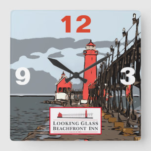 SCHAUGLAS QUADRATISCHE WANDUHR