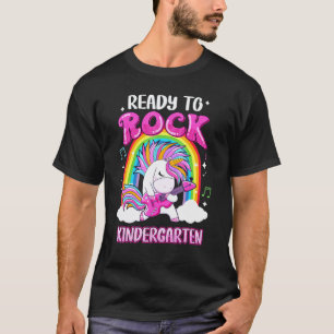 Schaukel-Kindergarten-Elektrogitarre-Einhorn-Regen T-Shirt