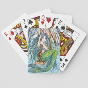 Schaukel - Meerjungfrau Art Spielkarten