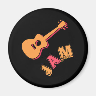 Schaukelgitarre, Musik-Jam-Stil, Orange & Rote Kun Magnet