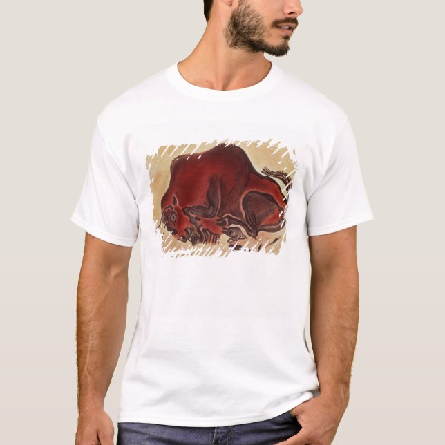 Schaukeln Sie Malerei eines Bisons, spätes T-Shirt (Vorderseite)