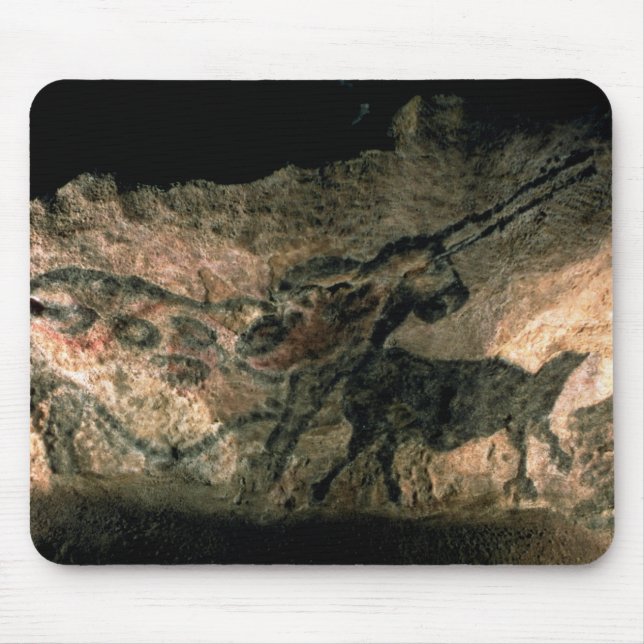 Schaukeln Sie Malerei eines gehörnten Tieres, Mousepad (Vorne)