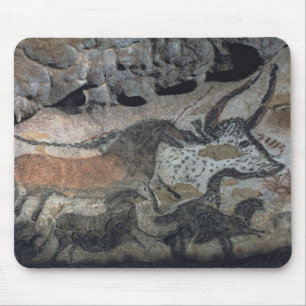 Schaukeln Sie Malerei eines Stiers und der Pferde, Mousepad