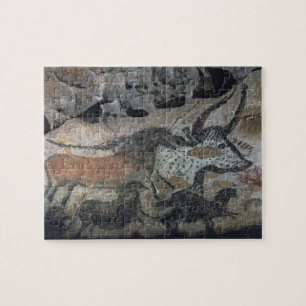 Schaukeln Sie Malerei eines Stiers und der Pferde, Puzzle