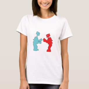 Schaukeln Sie sie hart treffen sie Roboter T-Shirt