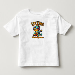 Schaukelnder Kindergarten-Dinosaurier mit Gitarre  Kleinkind T-shirt